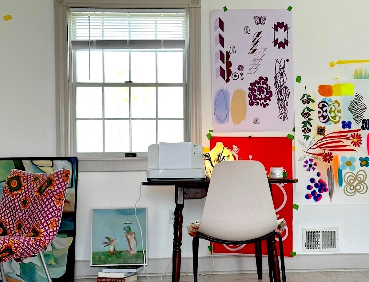 Karen Combs studio view